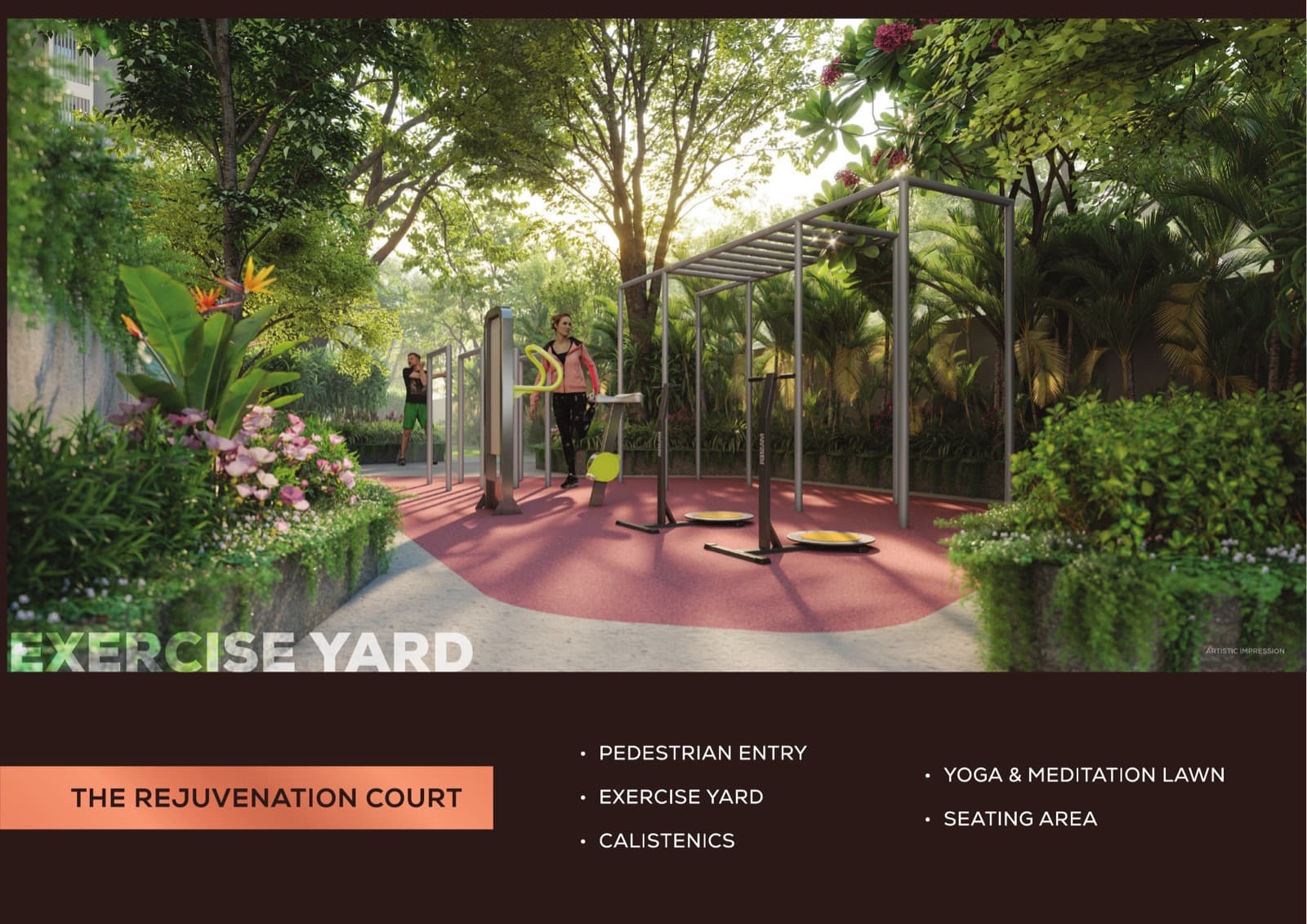 Mangalam Momento exercise and rejuvenation yard, artistic impression