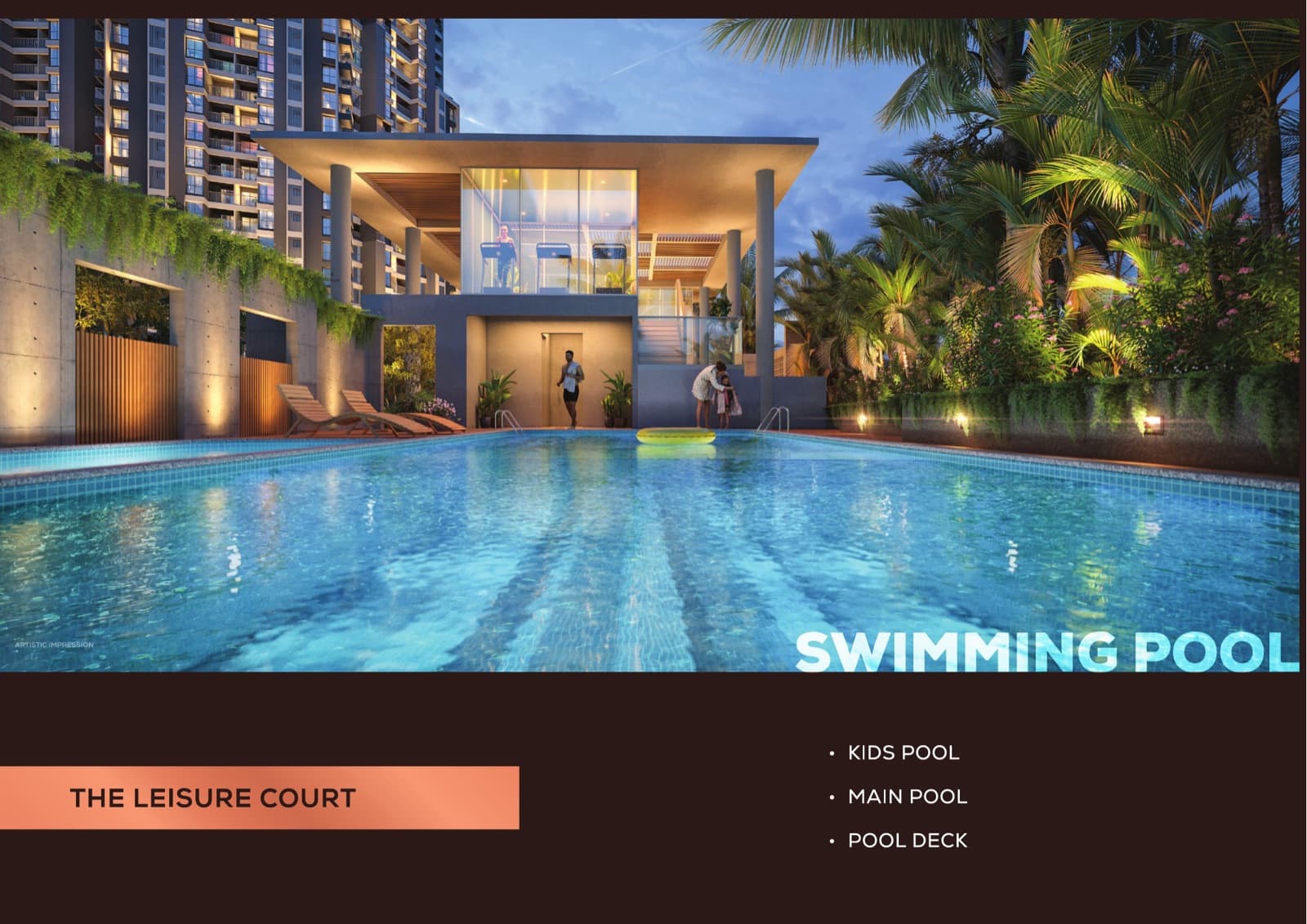 Mangalam Momento swimming pool, artistic impression